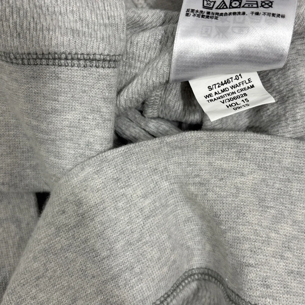 Banana Republic Men XL Gray Waffle Knit Henley Hoodie Sweatshirt Holiday 2015